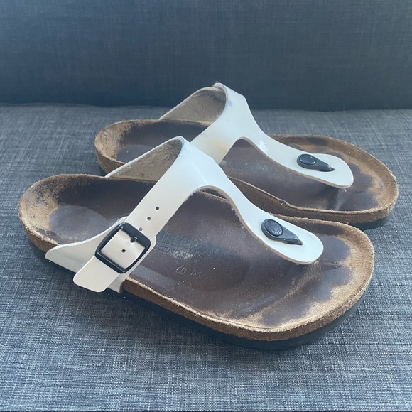BIRKENSTOCK GIZEH WHITE THONG SANDALS - Picture 3 of 12